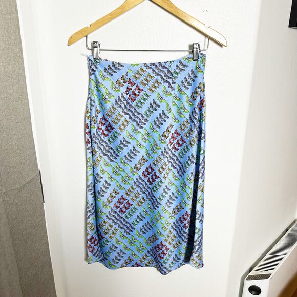 Urban Outfitters Blue Multi Butterfly Print Mini Skirt sz S - Picture 6 of 10